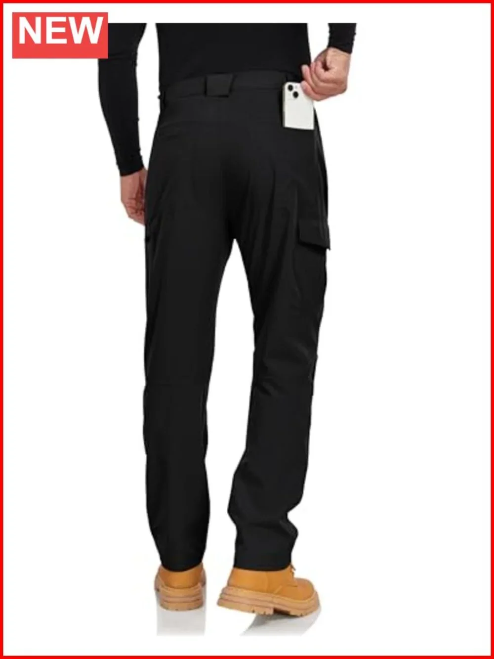 Men's Hiking Cargo Pants Lightweight Quick-Dry Waterproof Stretch 6 Pockets